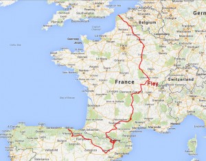 France-Spain2014 entire route_Fley